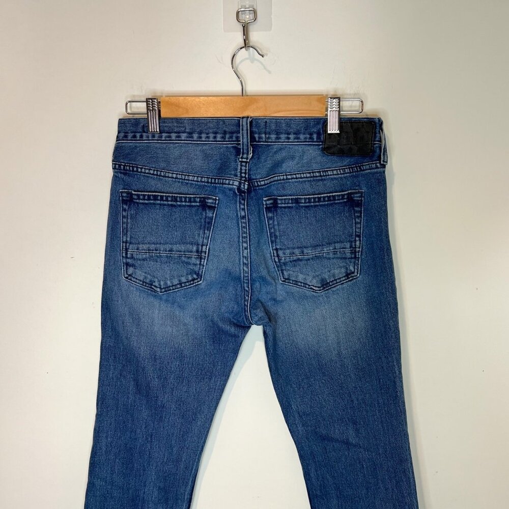 Pacsun Skinny Jeans Size 28 Blue Floral Outseam Raw Hem Womens Denim - Picture 4 of 12